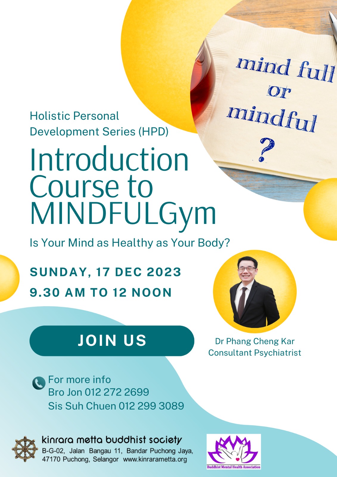 Gym Introduction Program KMBS Holistic Personal Development (HPD)MINDFULGym: Introduction Course ...